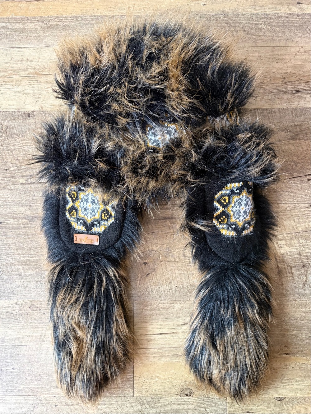 Starling Hats Unisex Bajka Faux Fur Fleece Lined Hat with Earflaps One Size